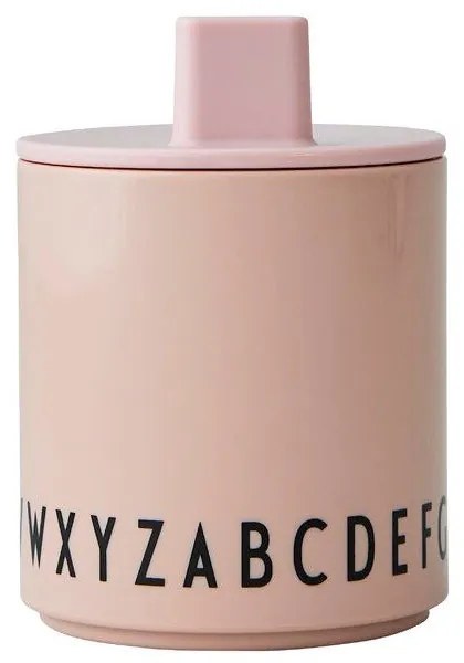 Tazza per bambini rosa Eat & Learn - Design Letters