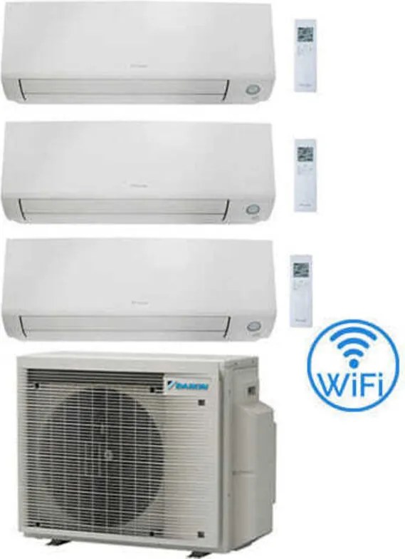 Daikin - Climatizzatore garanzia italia Perfera All Seasons Wifi Trial Split Inverter 7000 + 7000 + 9000 btu con u.e. 3MXM52A9 Classe a+++/a+++