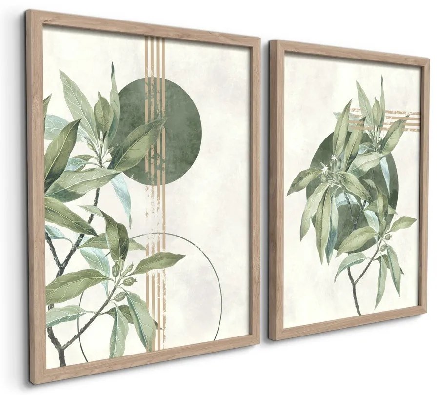 Set di dipinti 2 pz 30x40 cm Green – Styler