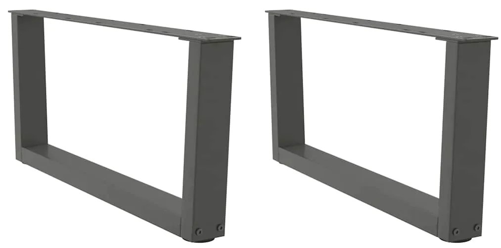 Gambe Tavolo Pranzo A V 2 Pz Antracite 70x(30-31,3)cm Acciaio /