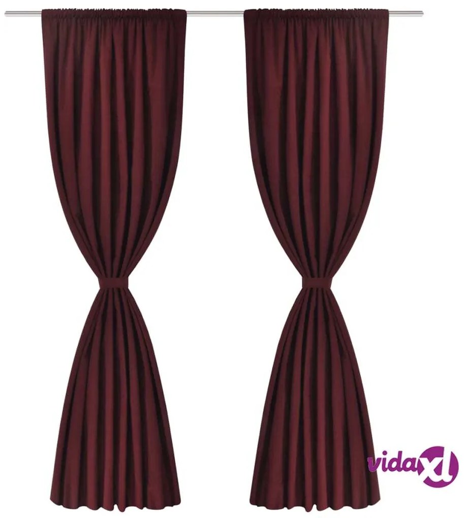 vidaXL Tende Oscuranti 2 Strati 2 pz 140 x 245 cm Bordeaux