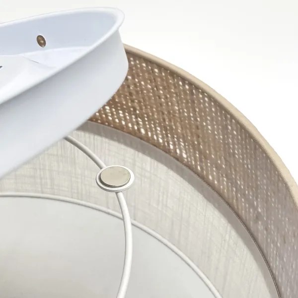 Plafoniera LED SIRJA BOHO LED/20W/230V Ø 35 cm beige/bianco