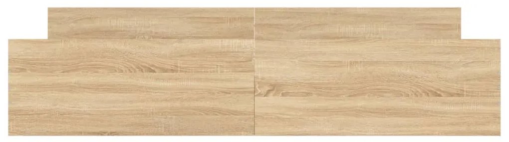 Giroletto con testiera e pediera rovere sonoma 200x200 cm