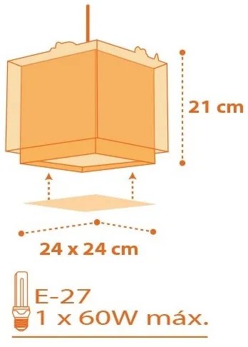 Dalber D-73452 - Lampadario per bambini DINOS 1xE27/60W/230V