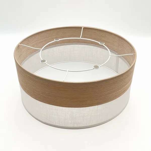 Plafoniera SIRJA WOOD 1xE27/15W/230V diametro 35 cm bianco/quercia