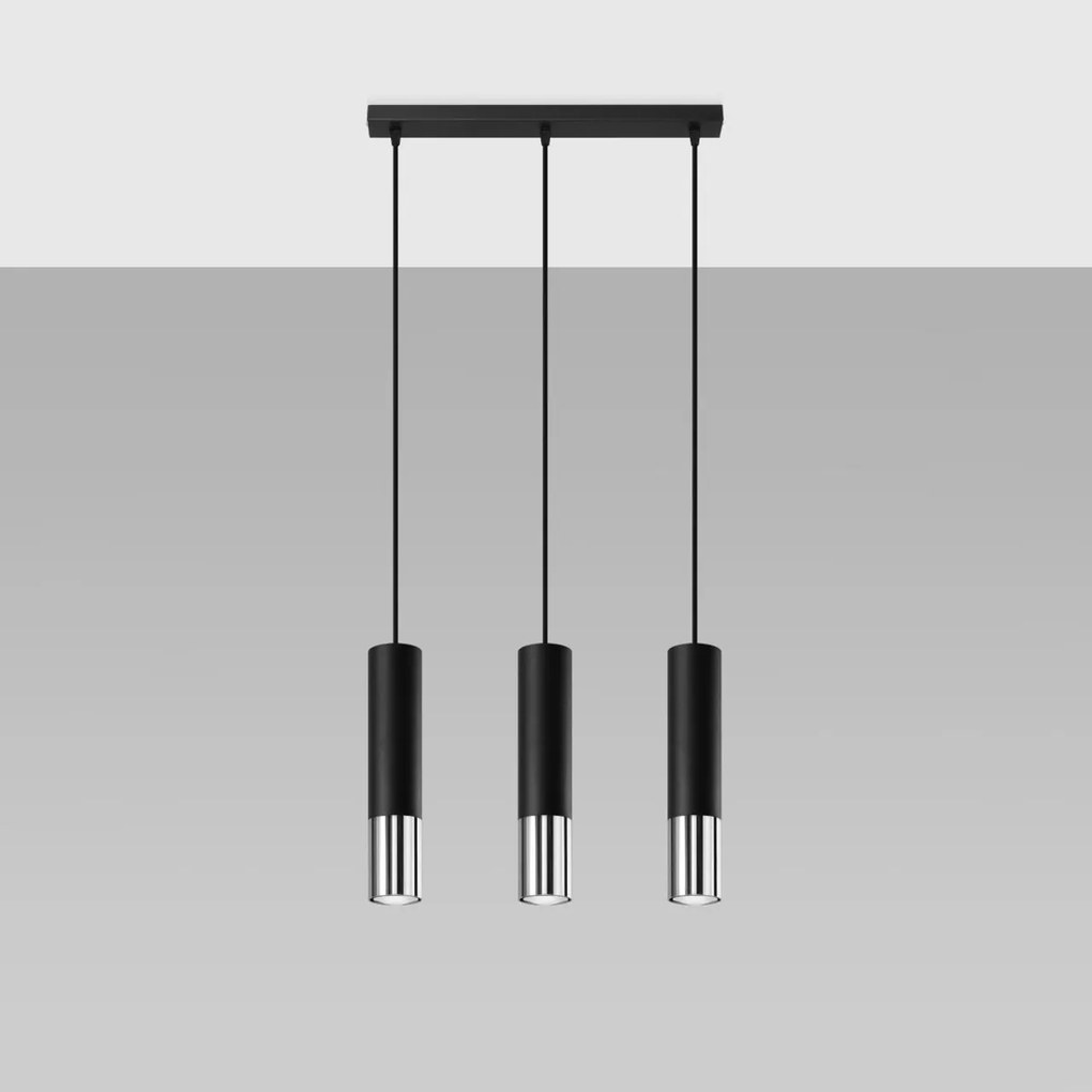 Lampada a Sospensione 3xGU10 in Acciaio LOOPEZ 3L