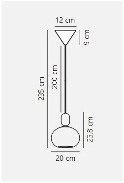 Nordlux - Lampadario a sospensione con filo NOTTI 1xE27/40W/230V grigio