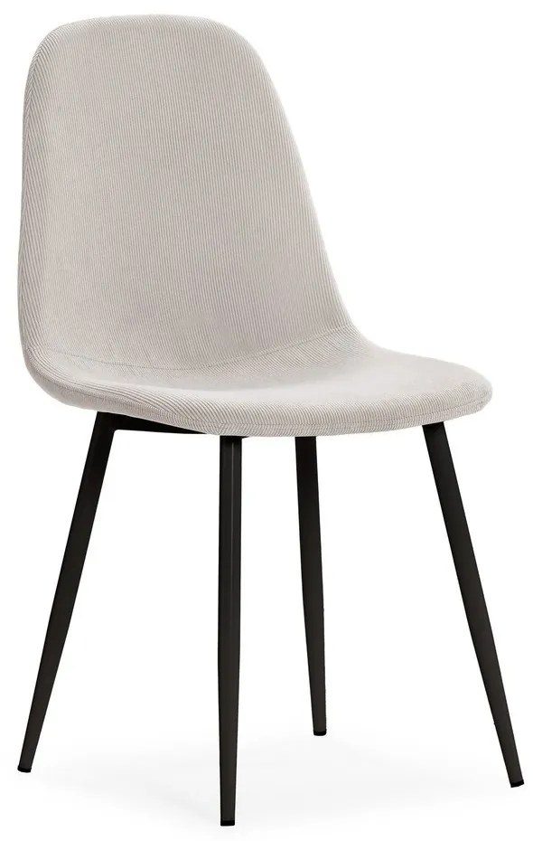 Sedie da pranzo in set color crema in imbottito 4 pz Minka – Marckeric