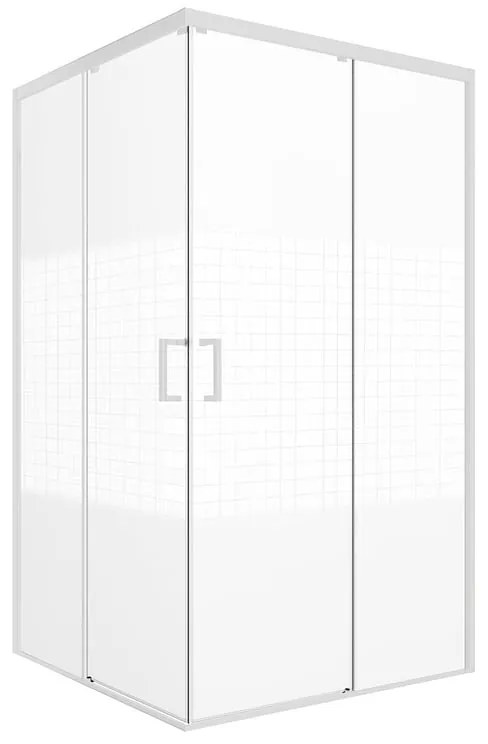 Lato per box doccia angolare dritto H 200 x L 70 cm, sp 6 mm bianco smerigliato