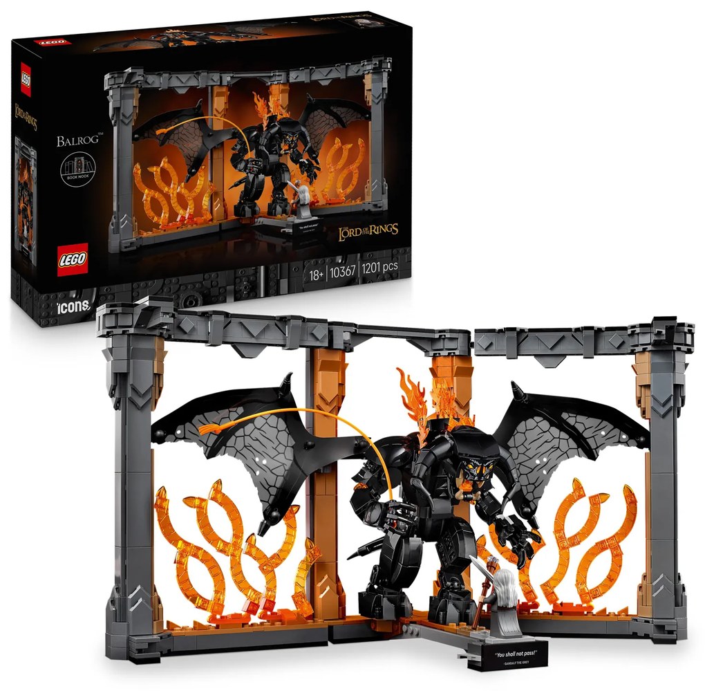 Il Signore degli Anelli Book Nook del Balrog Lego Icons