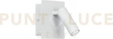 Applique a parete led dickens orientabile bianca 2,2w 220lm 3000k 1...