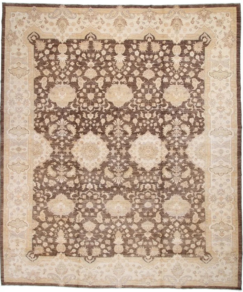 Farahan Tappeto 430 x 370 Beige (Pakistan) Annodato A Mano