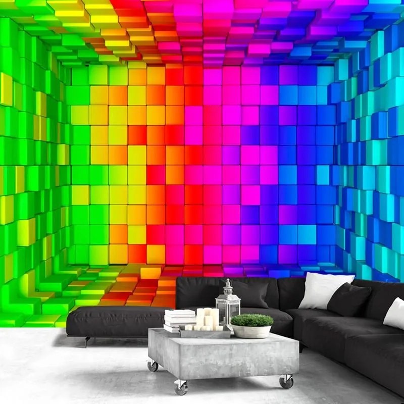 Fotomurale adesivo  Rainbow Cube  Larghezza x Altezza Home decor 441x315