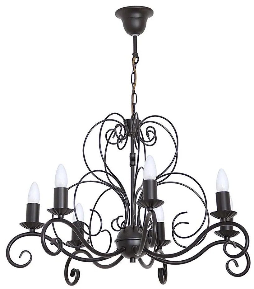 Lampadario a sospensione con catena MAURO 7xE14/60W/230V