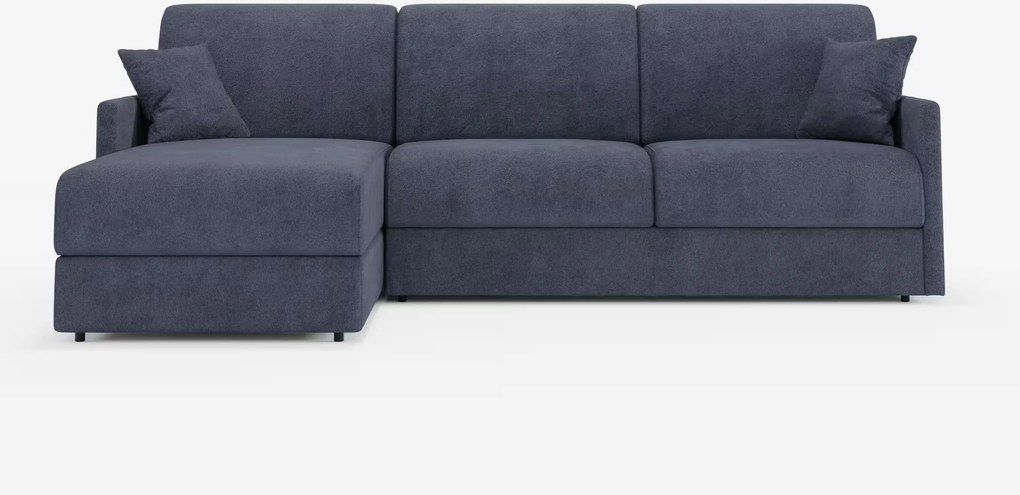 Tommy Divano Letto con penisola contenitore - design minimal e sfoderabile in tessuto smacchiabile simil cotone T33