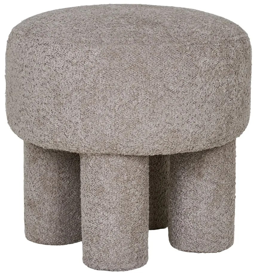 Sgabello grigio chiaro in tessuto bouclé Perth - House Nordic
