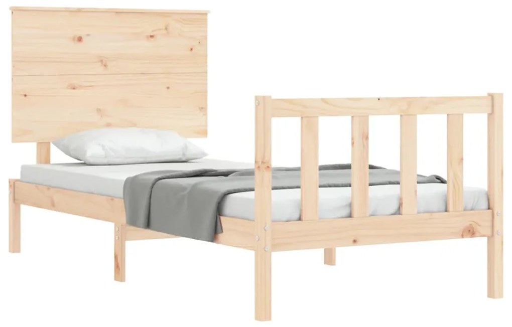 Giroletto con testiera 100x200 cm in legno massello