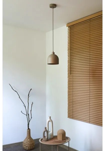 Duolla - Lampada a sospensione su cavo IRONLINE 1xE27/15W/230V Ø 17 cm beige