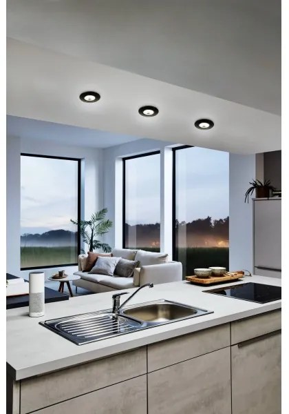 Eglo 75765 - SET 3x Lampada LED da incasso ZUJAR LED/3,4W/230V nero