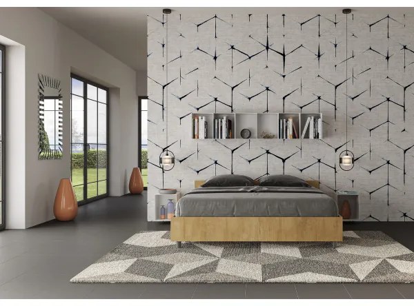Letto matrimoniale con rete 160x190 quercia Nuamo