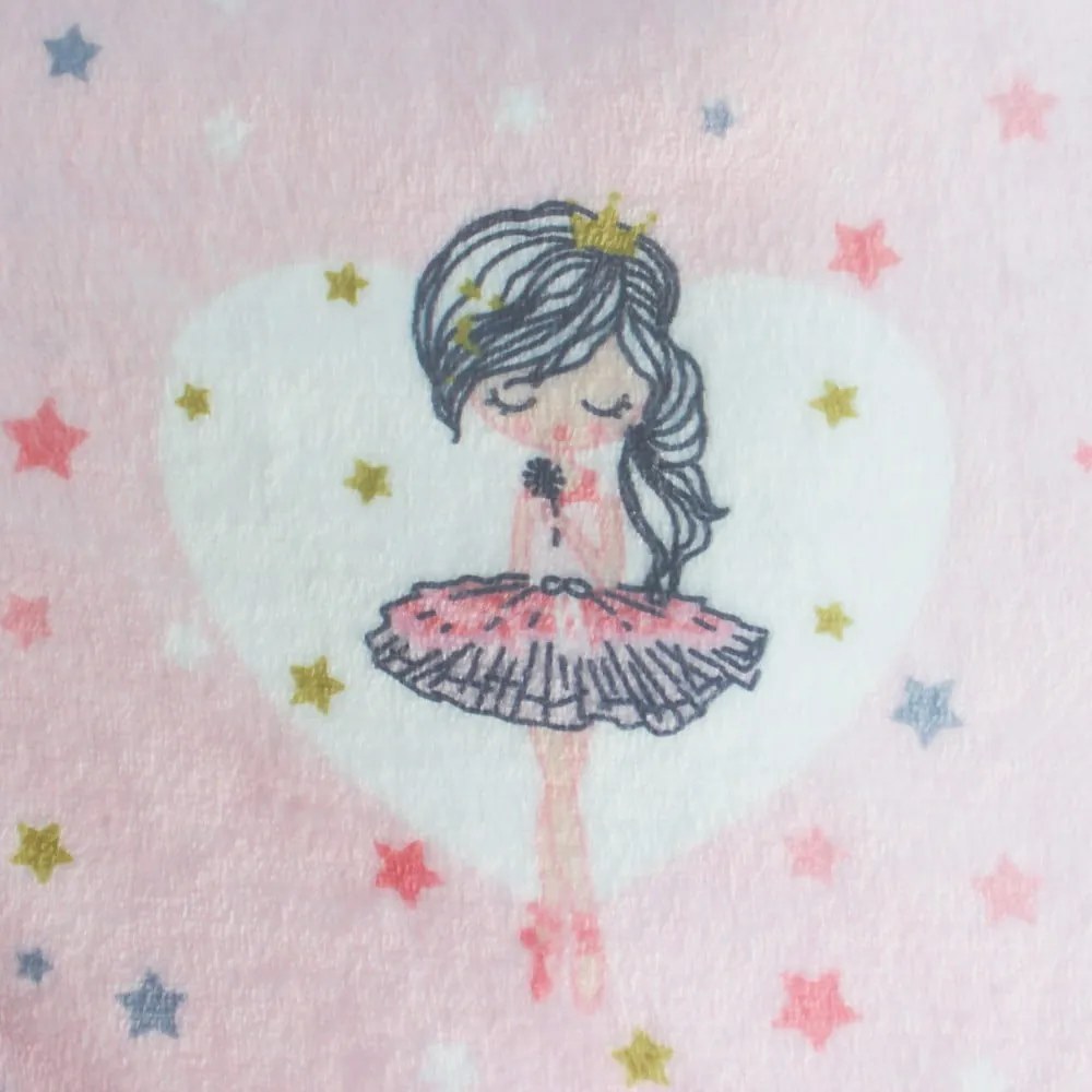 Coperta per neonati in microflanella rosa 125x150 cm Petite Etoile - douceur d'intérieur