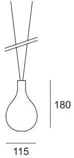 Sospensione goccia BLACK CHROME - 1xcm,600