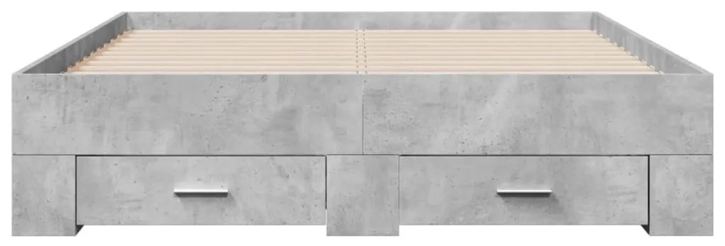 Giroletto cassetti grigio cemento 120x190 cm legno multistrato