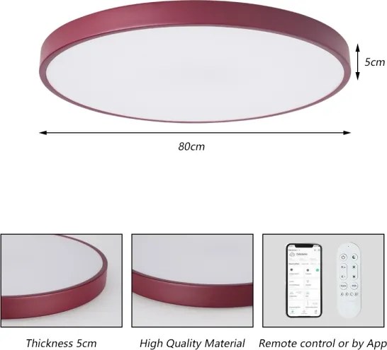 Brilagi-LED Lampada dimmerabile POOL SMART LED/100W/230V 80 cm Wi-Fi Tuya+telecomando bordeaux
