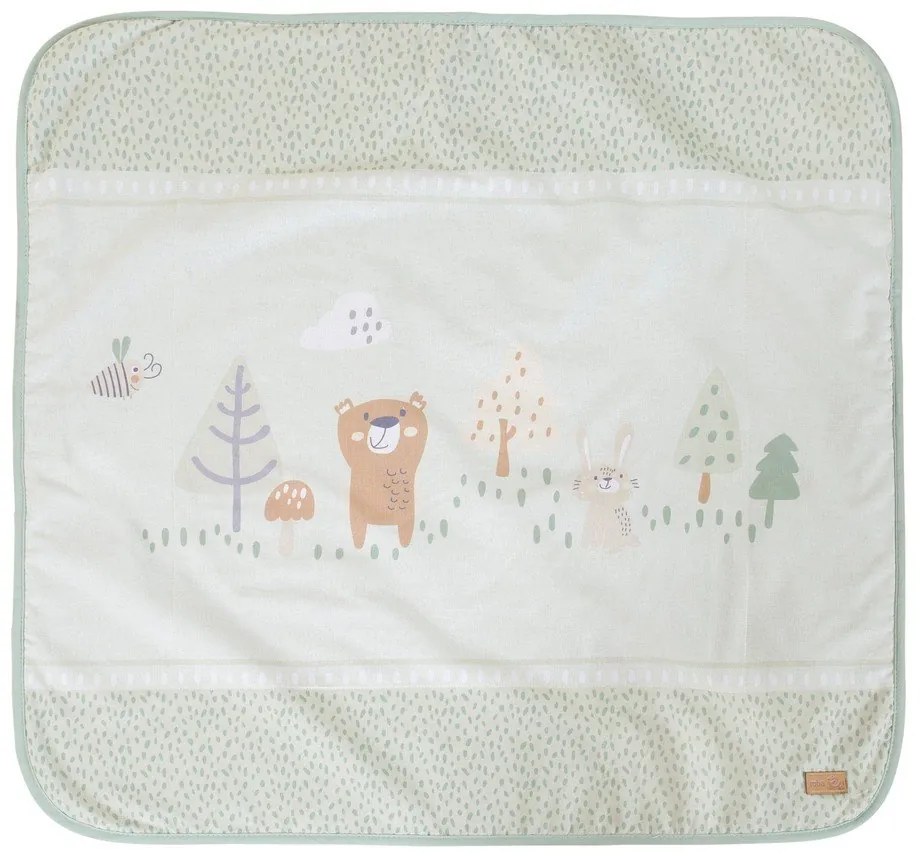 Coperta per bambini verde chiaro in micropile 80x80 cm Woodland Buddies – Roba