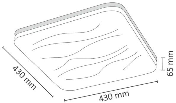 Plafoniera LED dimmerabile DESERT telecomandata LED/72W/230V