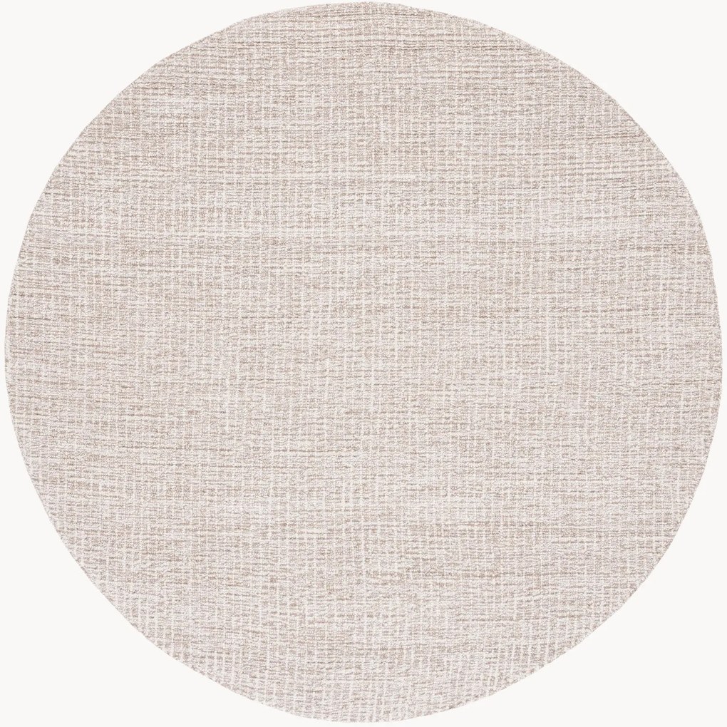 Tappeto rotondo a pelo basso in lana tuftato a mano Phaedra