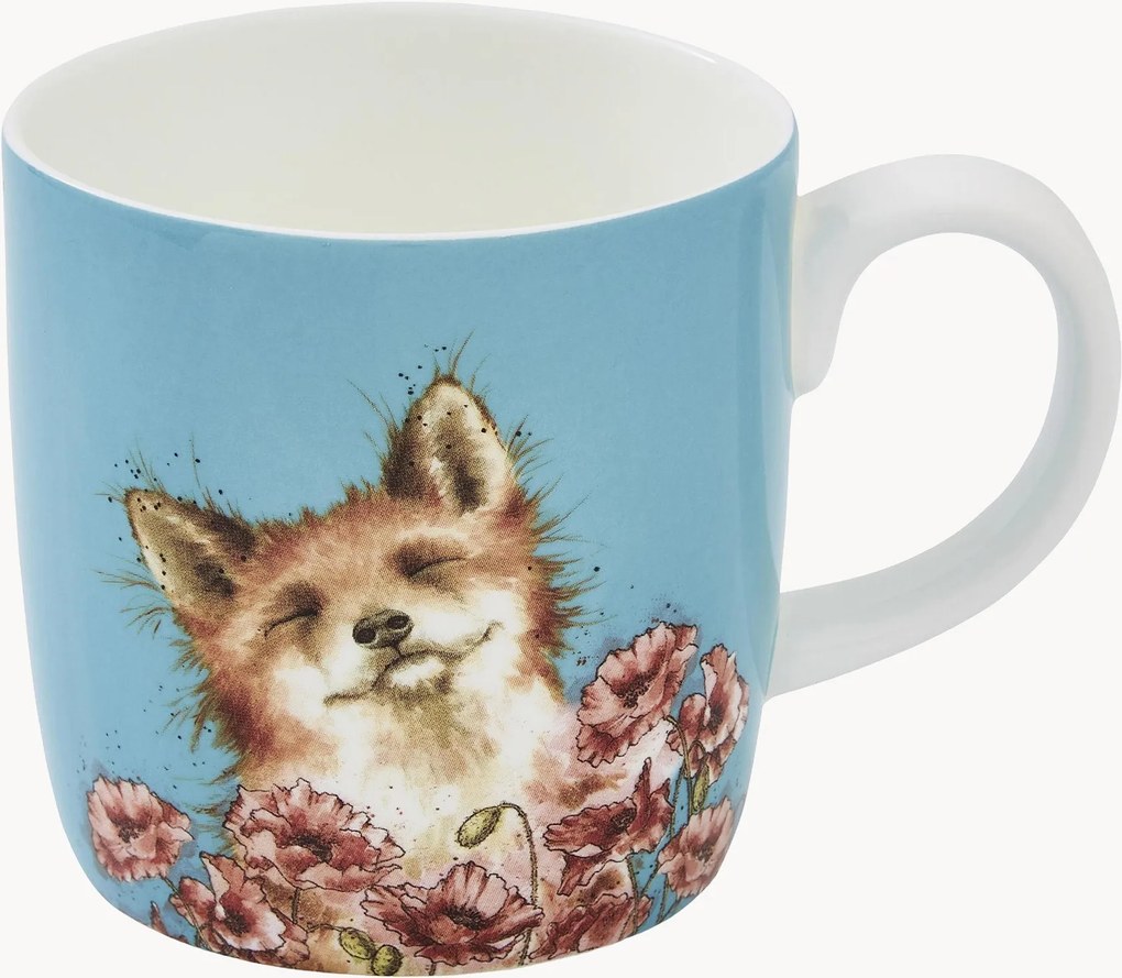 Tazza in Fine Bone China Poppy Field