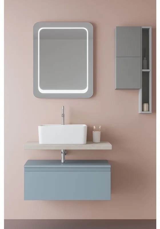 Mobile da bagno sotto lavabo Ofset blu L 60 x H 60 x P 48 cm, lavabo non incluso