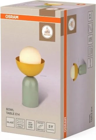 Osram - Lampada da tavolo DECOR BOWL 1xE14/25W/230V verde/gialla