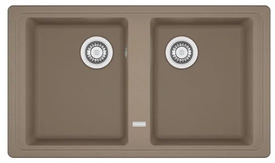 Lavello integrato 2 vasche in fragranite marrone FRANKE Boston L 50 x L 86 cm