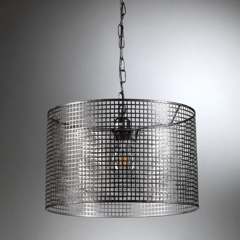 Lampadario Moderno Lampadario Moderno Flam E27 grigio paralume grigio E27