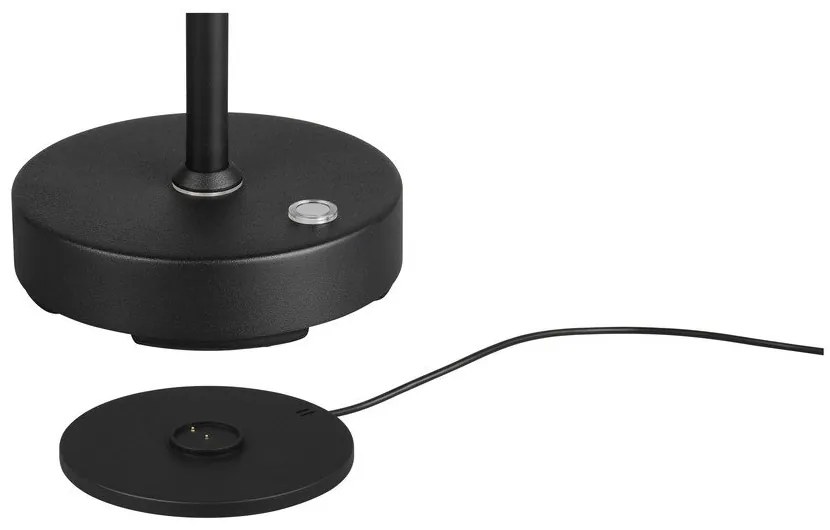 Lampada da tavolo nera (altezza totale 45 cm) Moreno – Reality