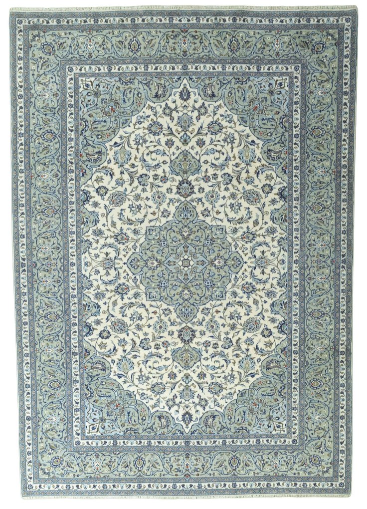 Kashan Tappeto persiano 350 x 250 Beige (Iran) Annodato A Mano