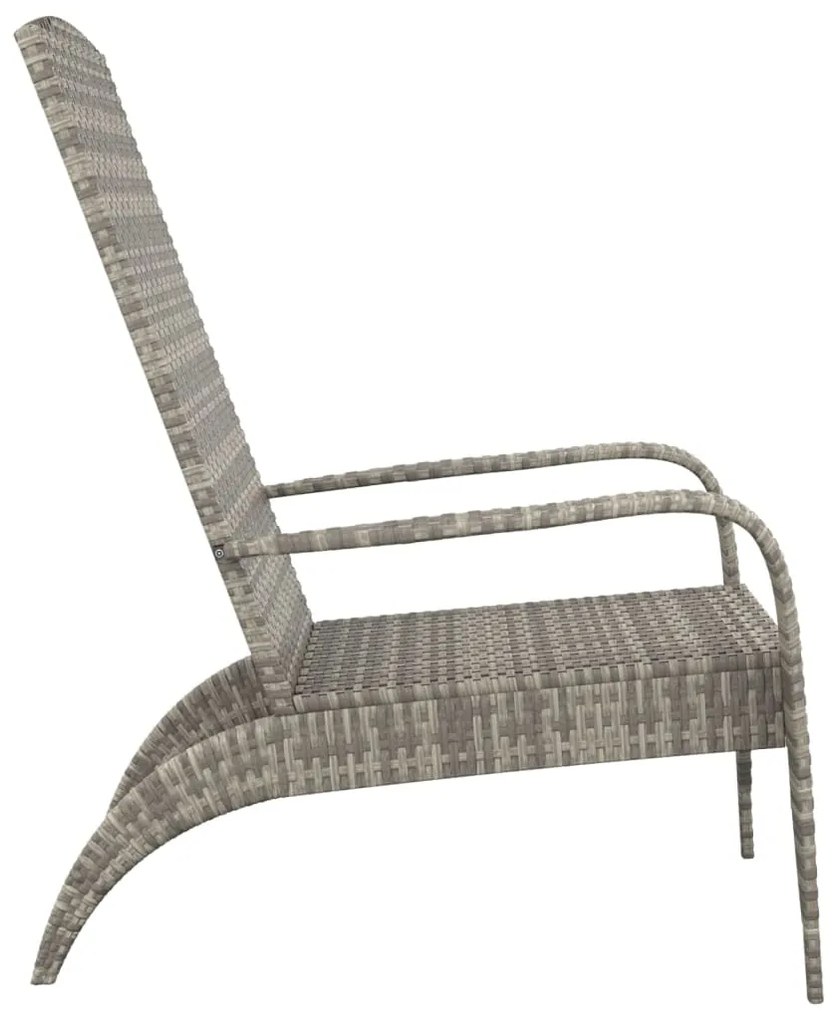 Sedia Adirondack da Giardino Grigia in Polyrattan