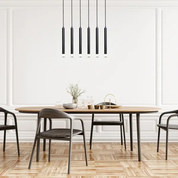 Rabalux 72362 - Lampadario a sospensione con filo RAMIRA 6xG9/5W/230V nero