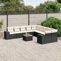 Set Divani da Giardino 11 pz con Cuscini in Polyrattan Nerocod mxl 89340