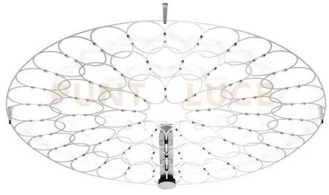 Lafra lampada da soffitto grande cromo d.95cm a led 2700k 4300lm 54w