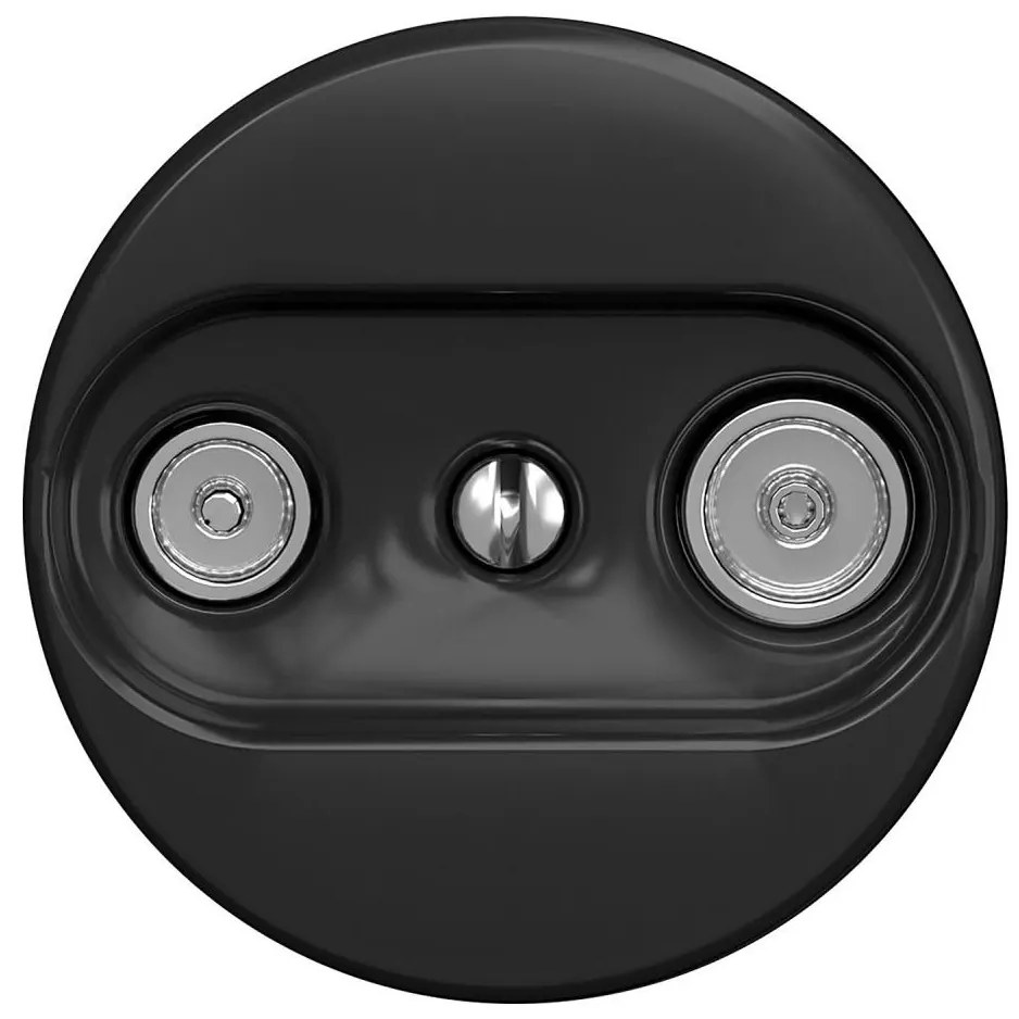 Kliklap - Presa di corrente d'epoca TV+R (terminal) senza cornice nero