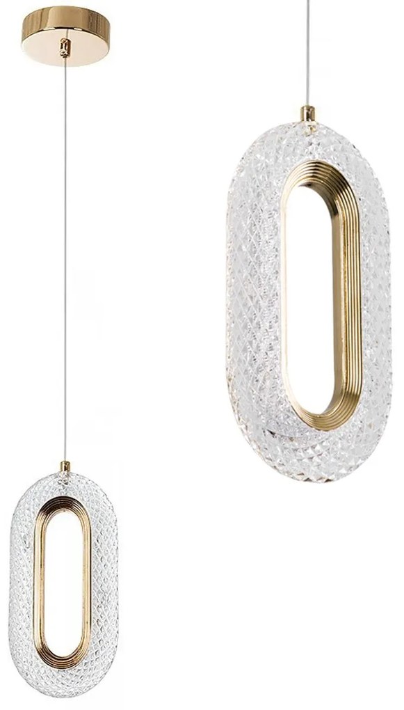 Lampadario a Sospensione in Cristallo G113-1CP GOLD
