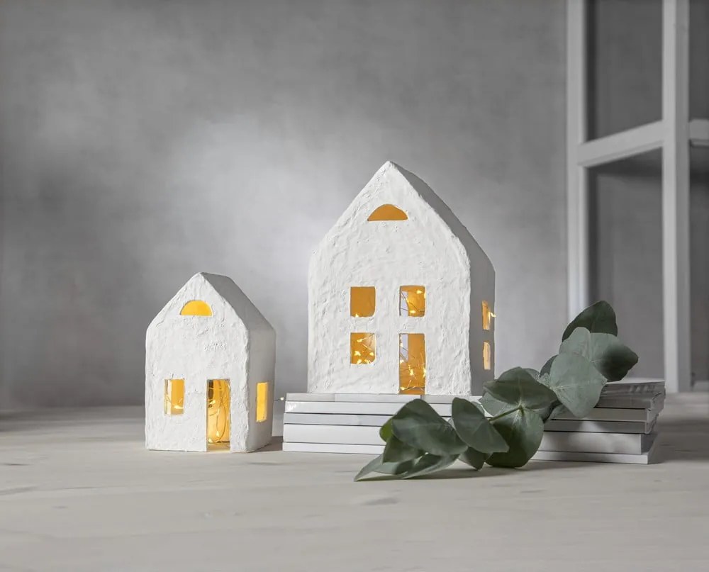 Decorazione luminosa natalizia bianca 2 pezzi Plain - Star Trading