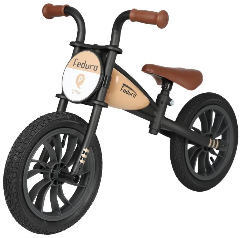 QPlay - Bici a spinta FEDURO nero/beige