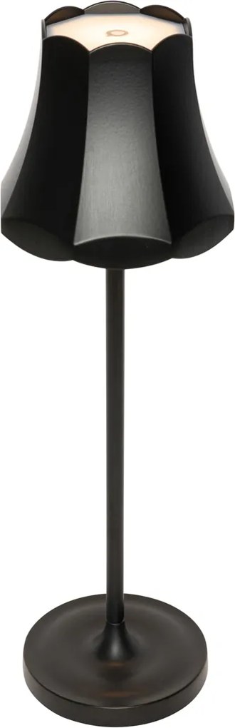 Lampada da tavolo retrò ricaricabile IP44 nera - Granny