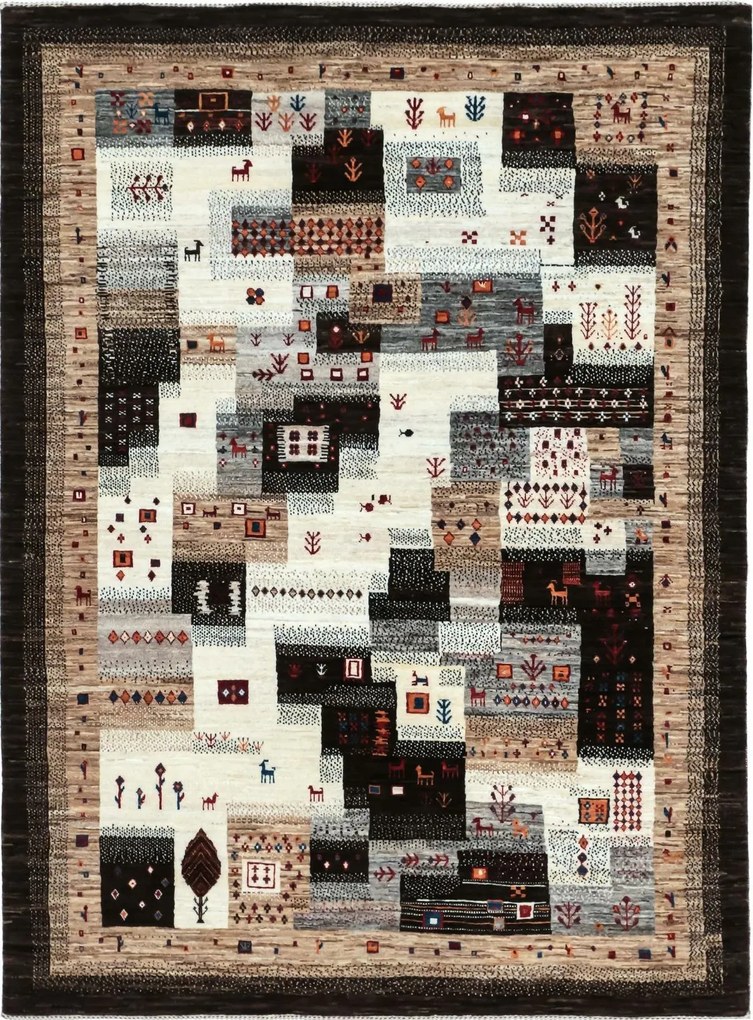 Loribaft Tappeto 160 x 210 Beige (Iran) Annodato A Mano