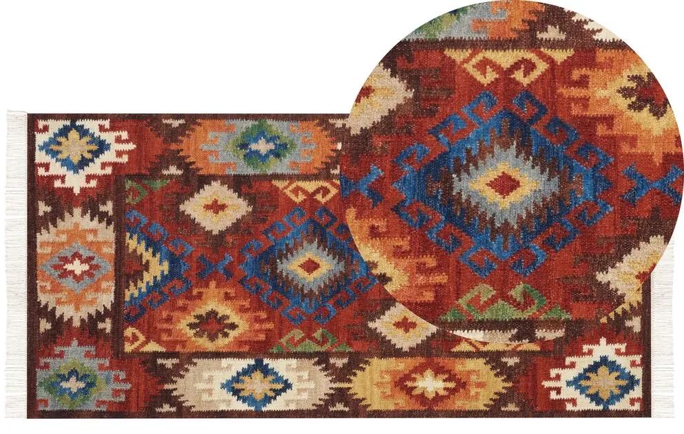 Tappeto kilim lana multicolore 80 x 150 cm ZOVUNI Beliani