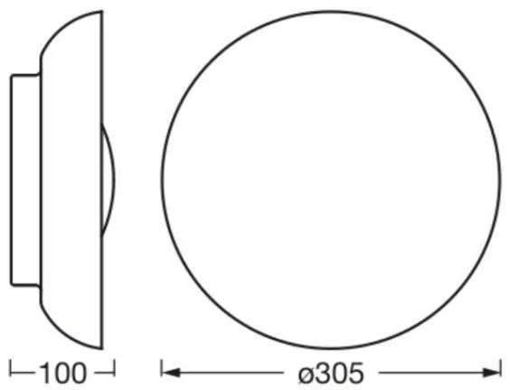 Ledvance - Plafoniera ORBIS MILAN 2xE27/10W/230V nero